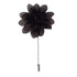Amour Flower Lapel Pin, Black